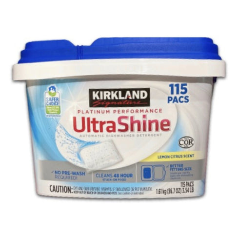 KIRKLAND ウルトラシャイン 食器専用タブレット洗剤 レモンシトラスの香り - ナショナルマート通販